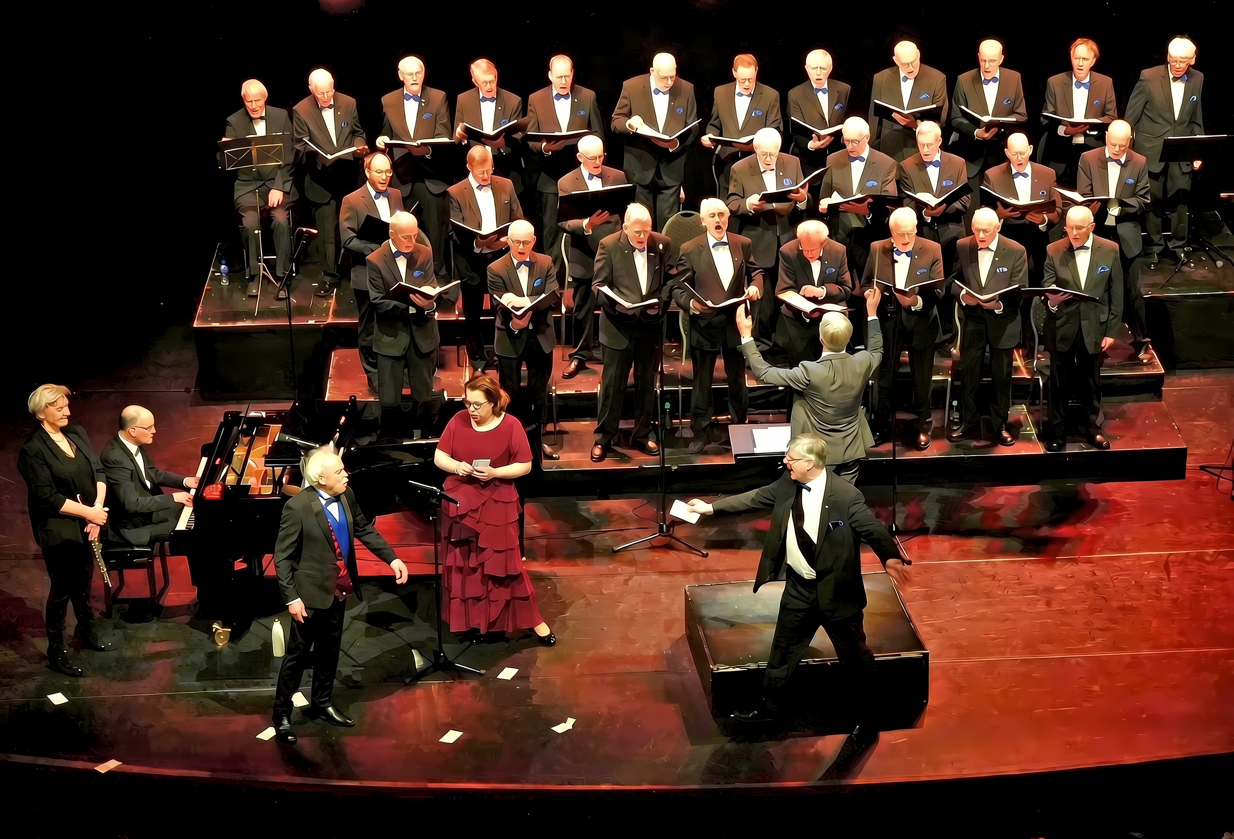 ENKA Mannenkoor tijdens het jubileumconcert